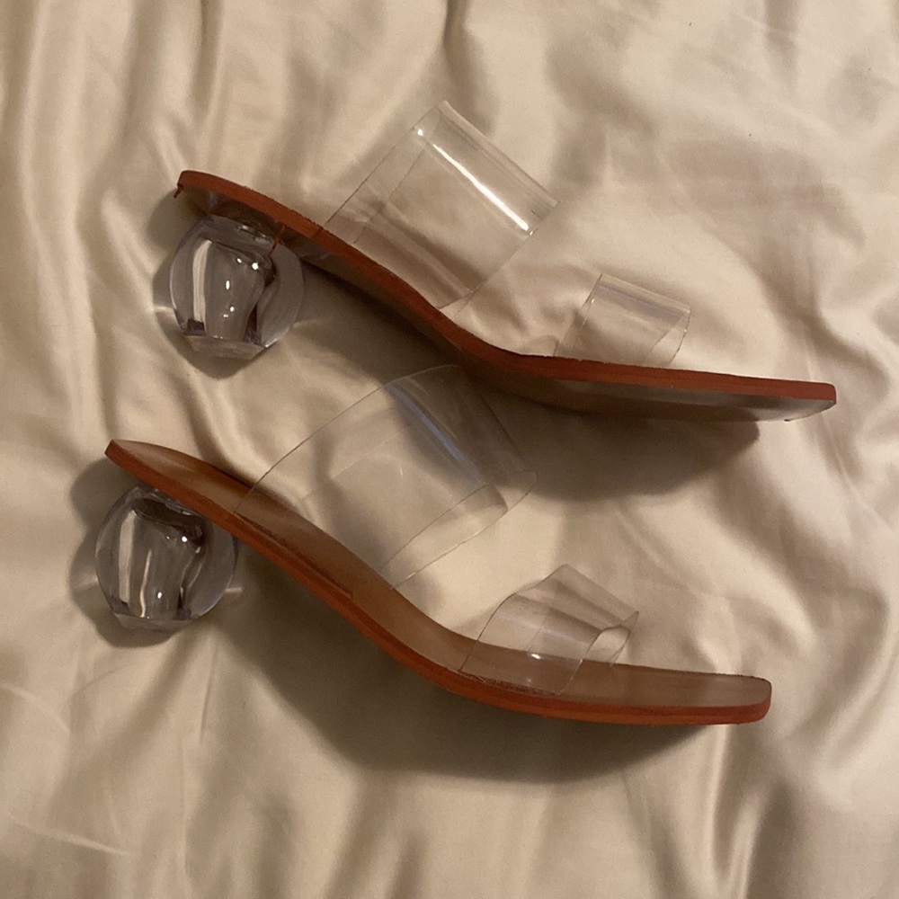 Clear ball heel shoes. Double straps. NWOT.